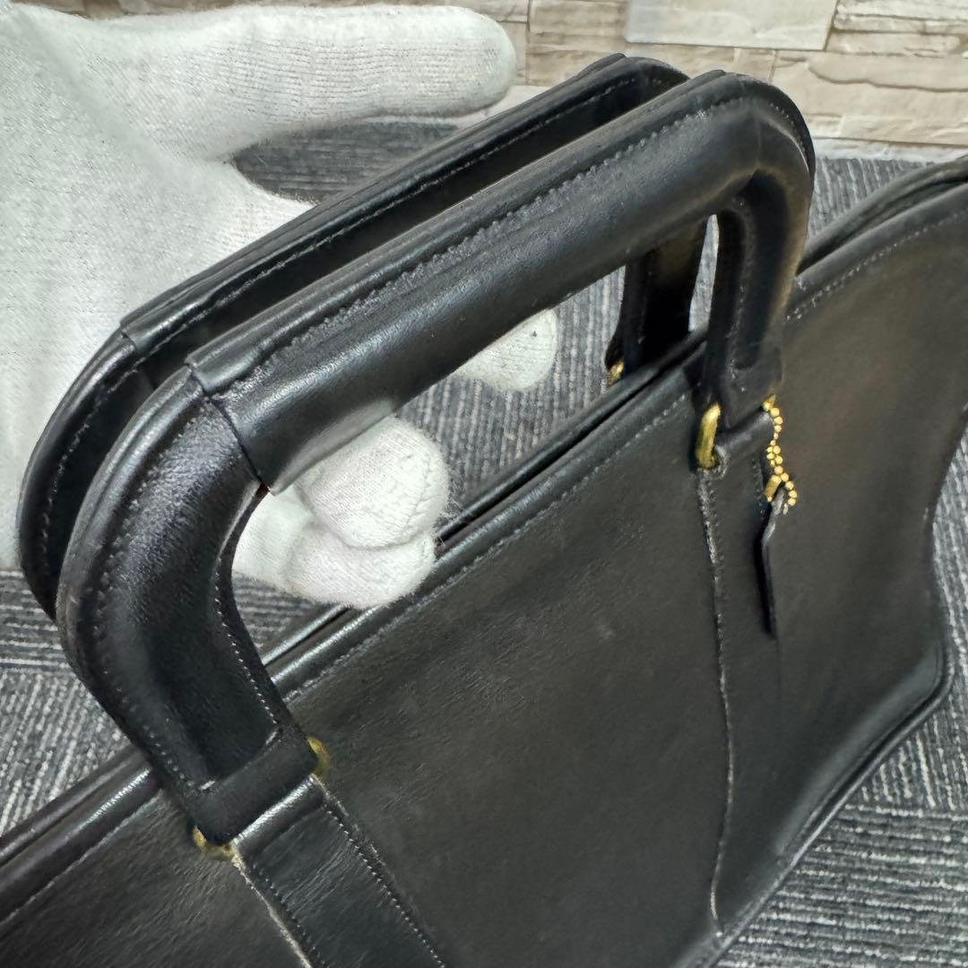 COACH オールドコーチ グラブタンレザー ビジネスバッグ ブラック 5286