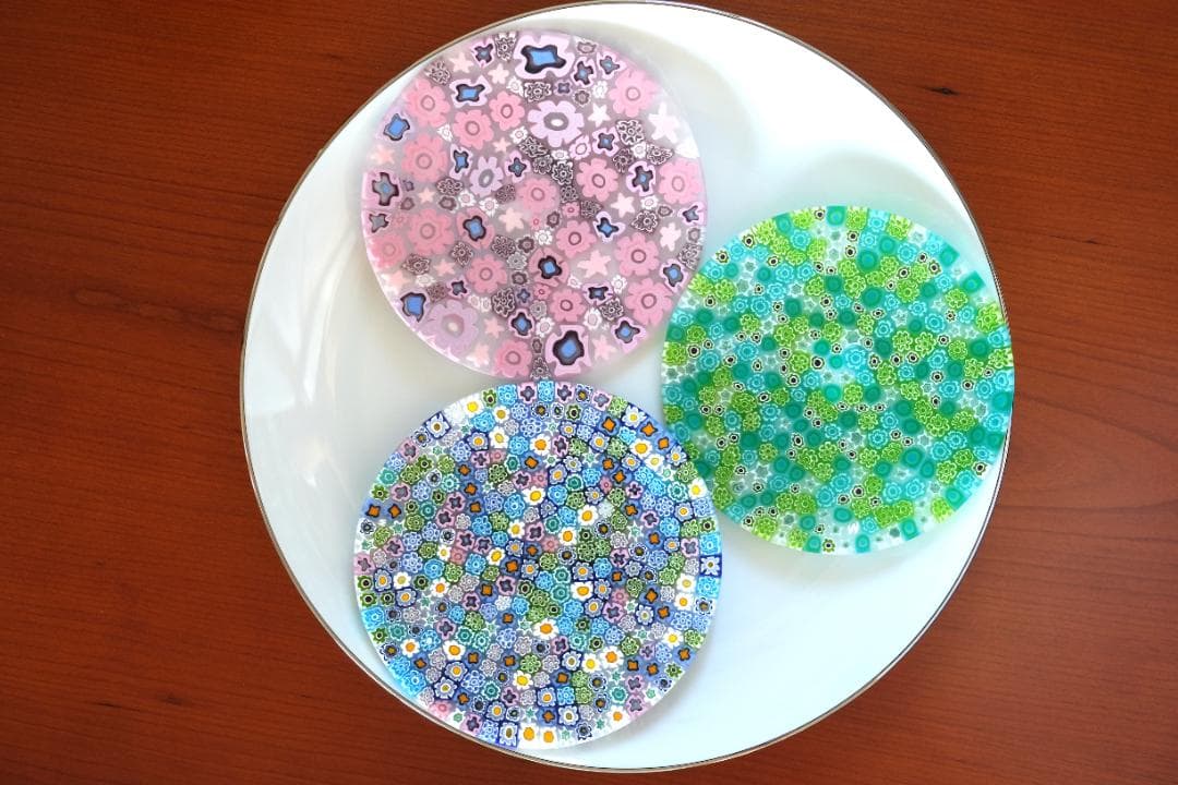 ミルフィオリ エルコーレモレッティ プレート 皿 黒木国昭/藤田喬平/田子美紀