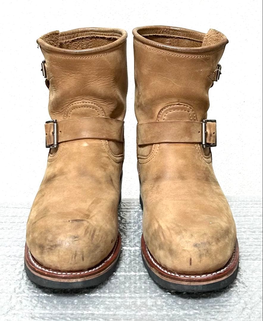 【27cm】AVIREX ショートエンジニアブーツRED★ハーレーgpzWING