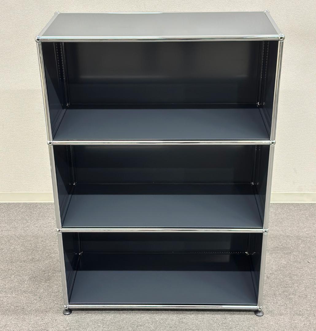 正規品■USMハラー■オープンシェルフ　1列3段　アントラサイト　オフィス