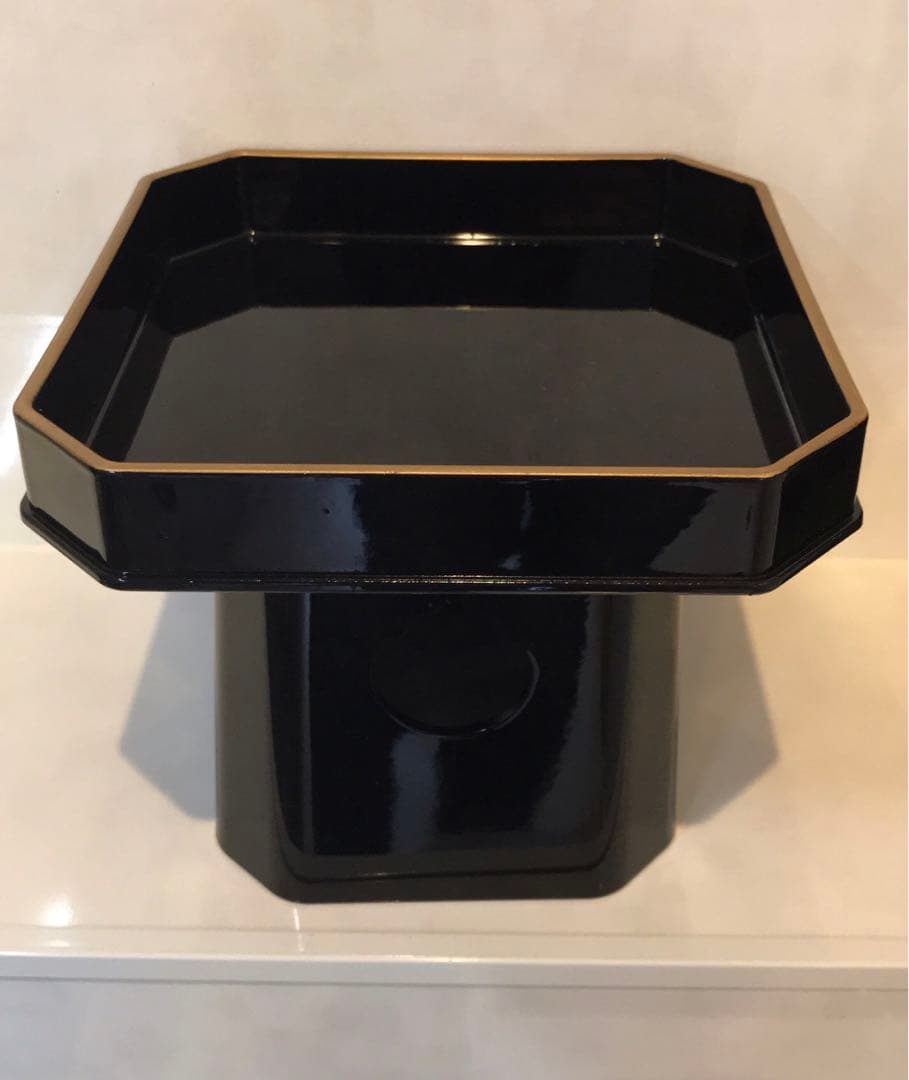 三宝 三方 供物台 丸盆付き　神台 仏具 神具