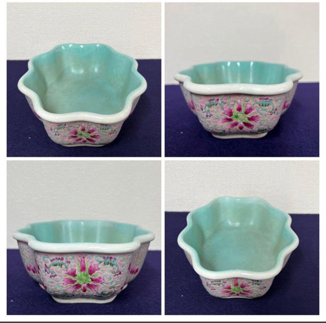 中国古美術　大清同治年治粉彩水盤　文房具　y205