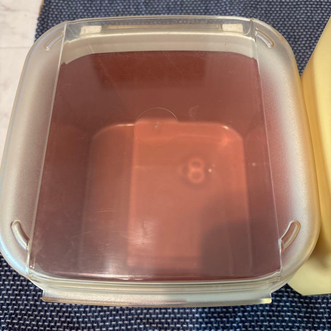 タッパーウェア　プラスチック製保存容器 2個セット　ケース