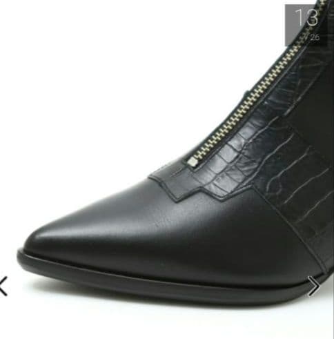 新品　スコットクラブ系列セレクト　ブラック ポインテッドトゥ ブーティ