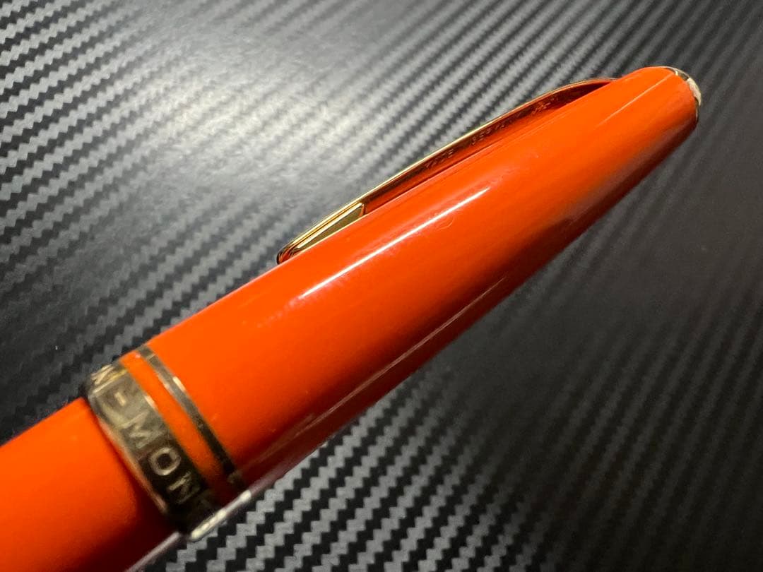 美品 モンブラン ジェネレーション 万年筆 オレンジ F 細字