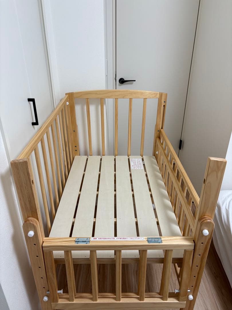 今年5月購入品 ベビーベッド 大和屋 ノモック Wオープンハイタイプ ミニ