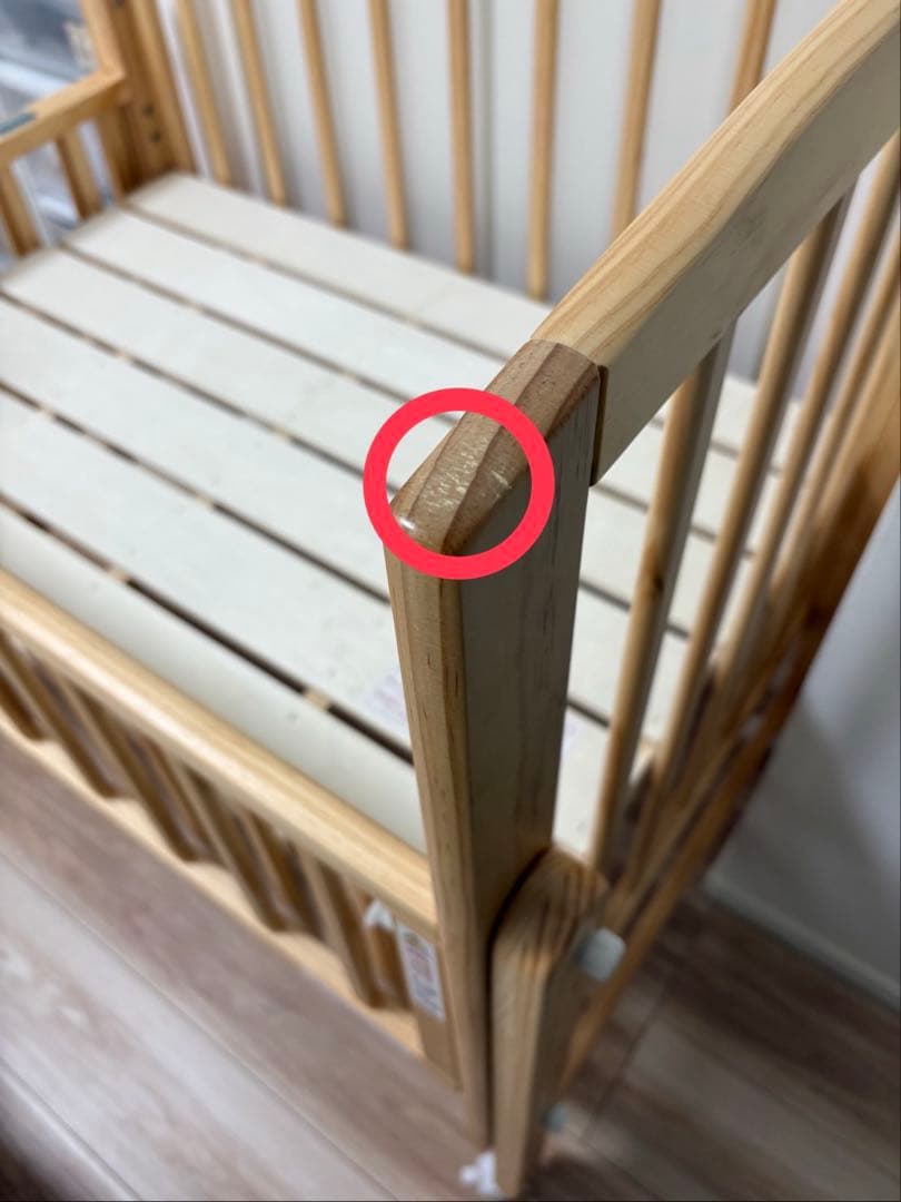 今年5月購入品 ベビーベッド 大和屋 ノモック Wオープンハイタイプ ミニ