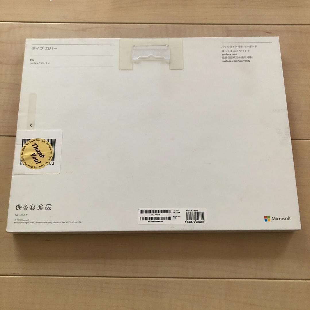 Micrsoft Surface Pro4 タイプカバー QC7-00074