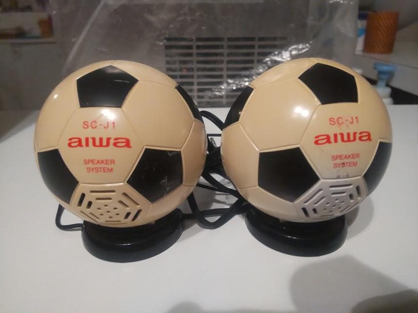 稼働品★廃番★レトロ★aiwa アイワ サッカーボール スピーカー Jリーグ