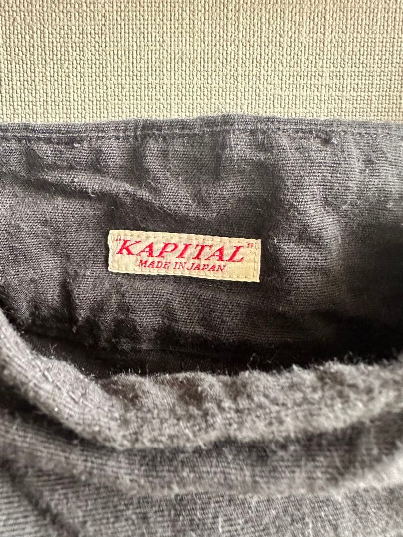 KAPITAL 【キャピタル】スカート風パンツ　ブラック【1】