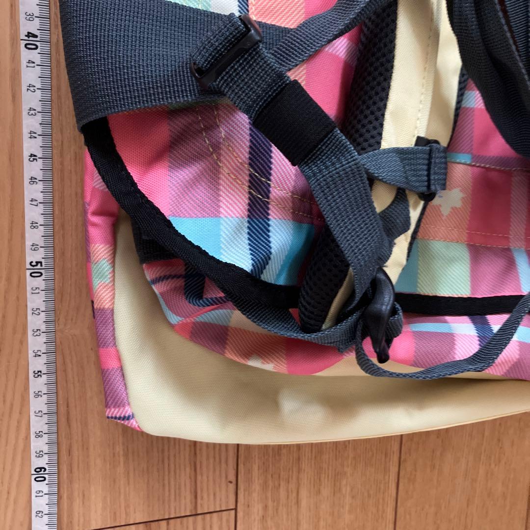 LOGOS チェック柄 ダッフルバッグ 50L