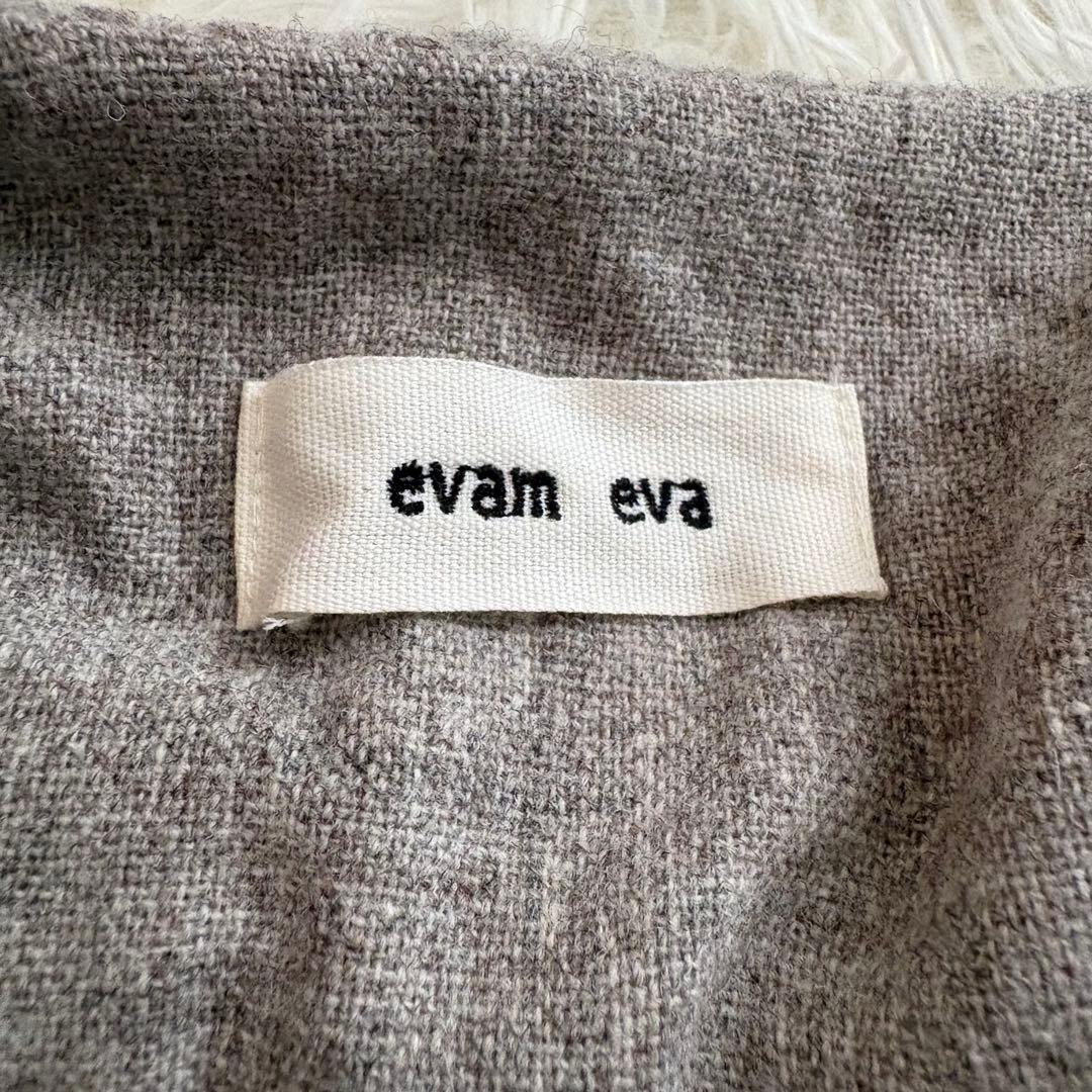 め*り様 極美品◎evam eva ウールツイードローブコート モカ