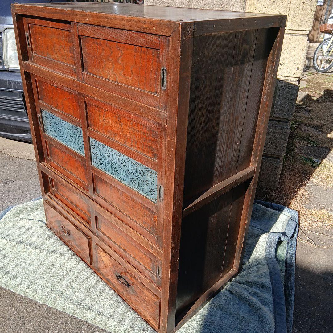 ☆昭和レトロ大正ロマン 小型茶タンス☆古民家 古家具 当時物