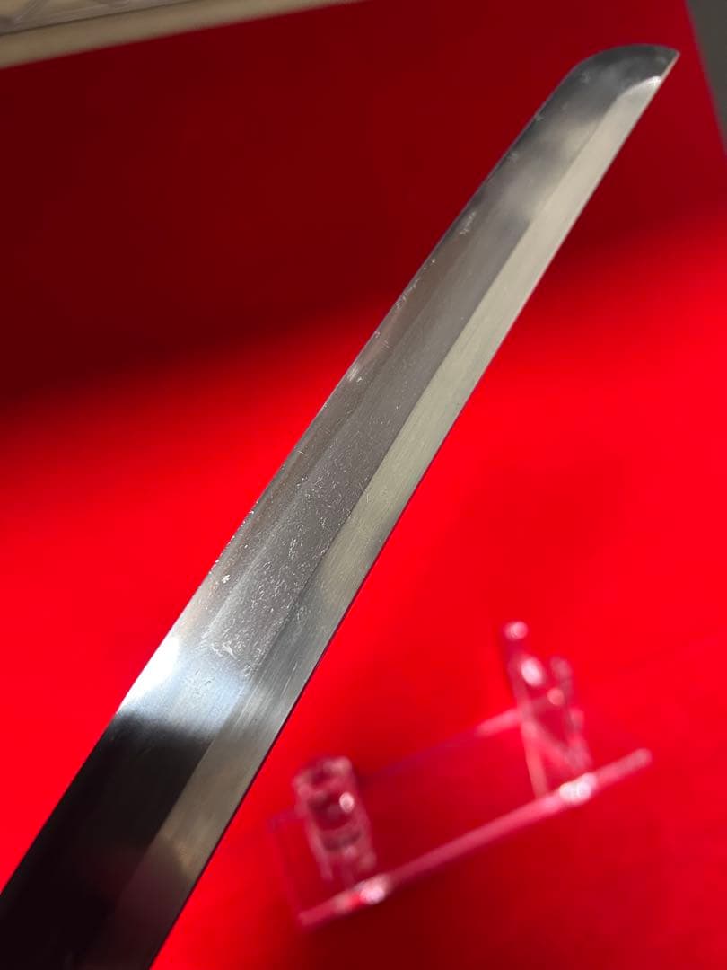 01565 包丁　マグロ包丁　天然砥石研　地肌綺麗　鞘有り　未使用品