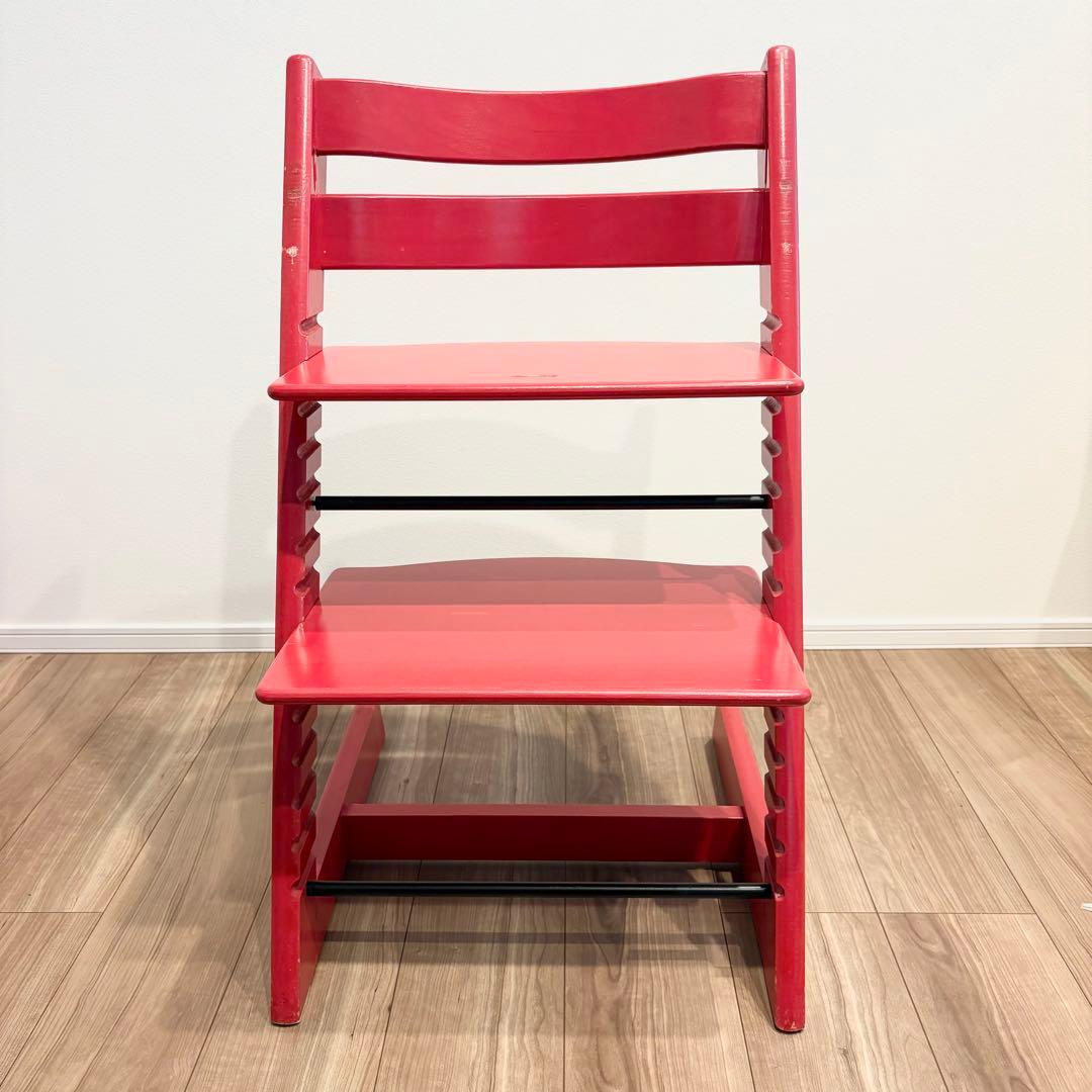 STOKKE！ストッケ トリップトラップ ベビー キッズチェア 椅子 レッド赤