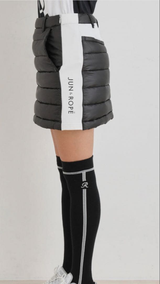 値下げ　新品タグ付き　JUN & ROPE ダウンスカート ブラック M