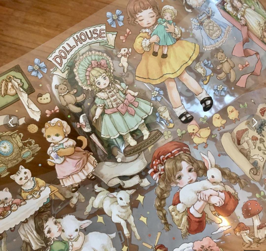 【早い者勝ち】超人気 少女海外マステ6巻セット ビンテージレトロガール