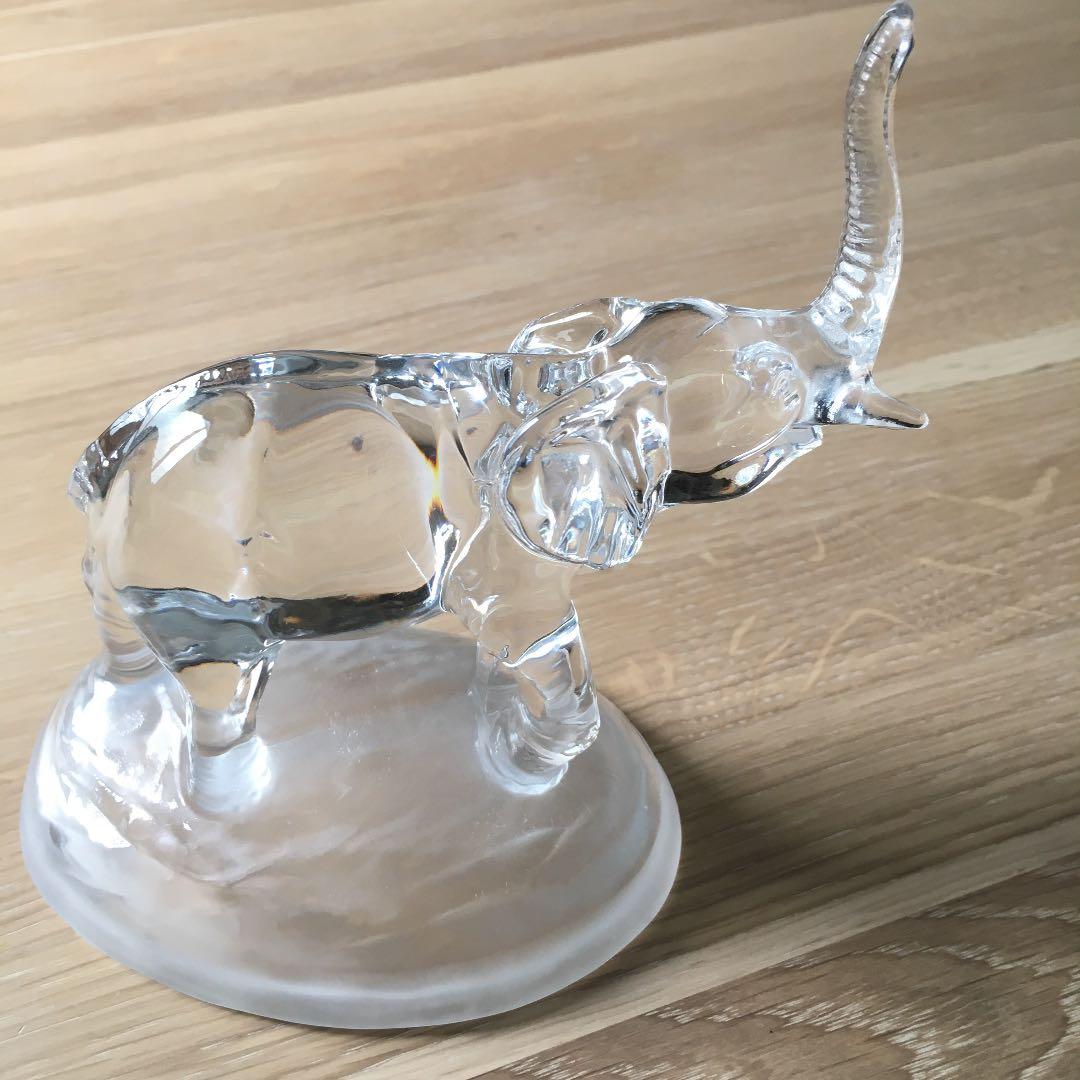 美品　象/エレファント ガラス　フランス製　置物