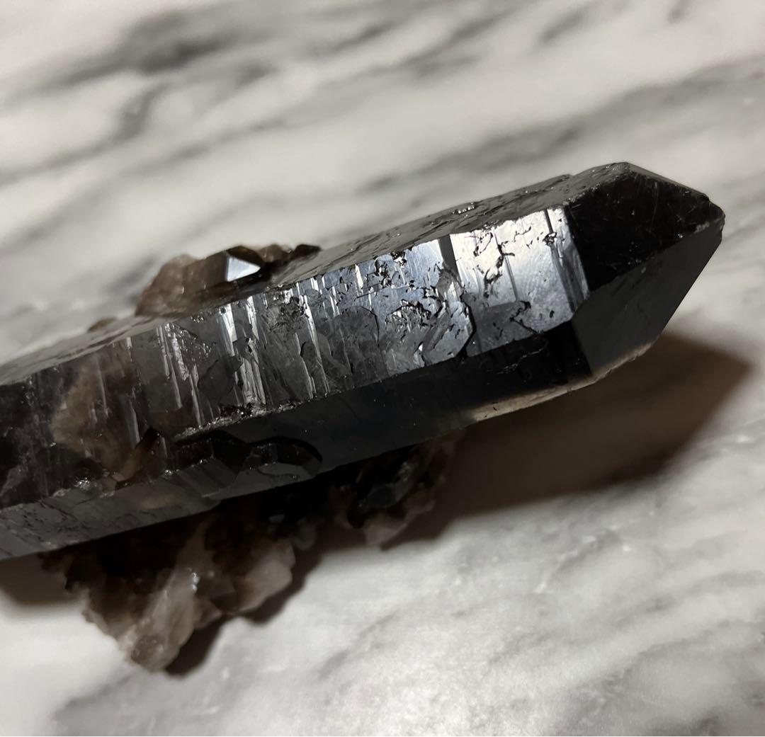 ブラジル産 モリオン(カンゴーム) ダブルポイント クラスター原石