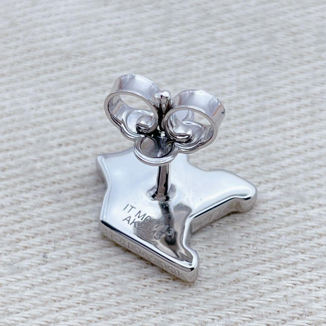 LOUIS VUITTON ピアス　モノグラム　LVフラワー　シルバー　片耳用