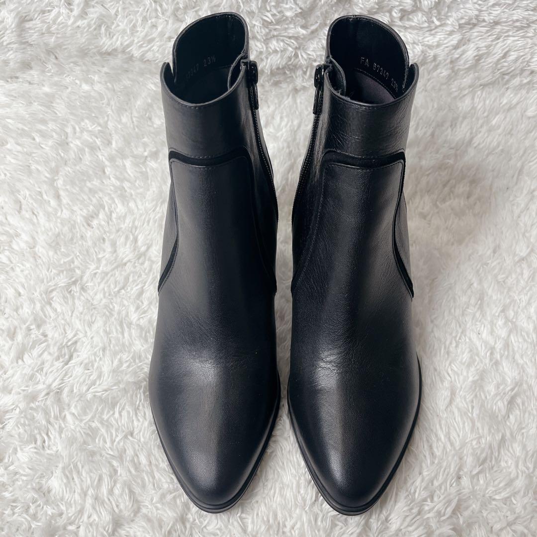 ✨未使用級✨ ダイアナ サイドジップ ショートブーツ レザー ブラック 黒