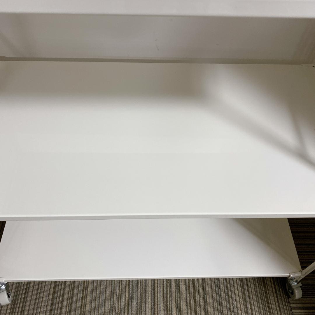 無印良品 スチールユニットシェルフ スチールラック 3段 キャスター付き