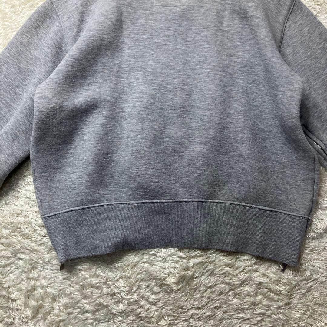 希少デザイン✨　サカイ ジップアップ 　刺繍　トレーナー　スエット グレー　2