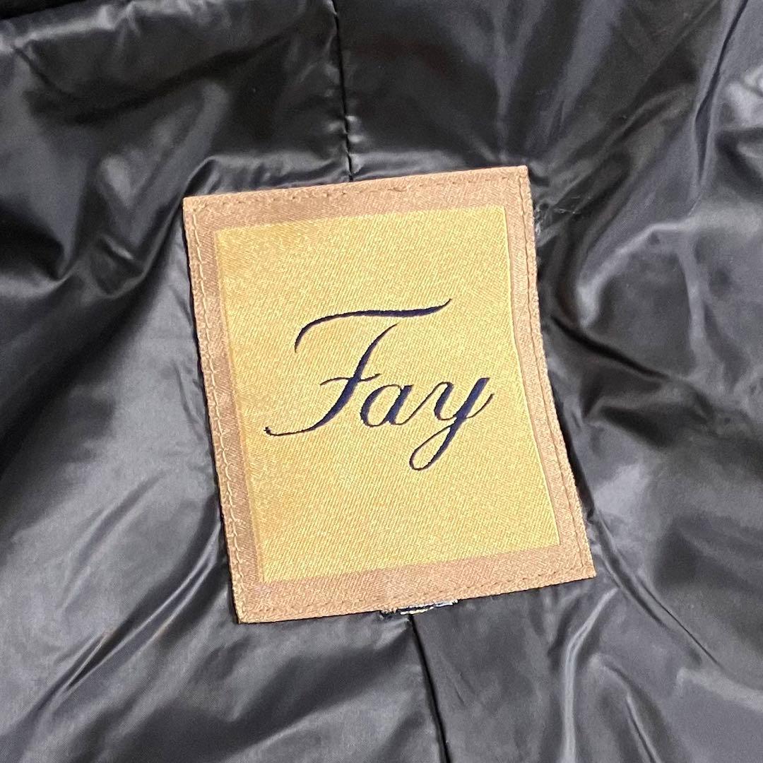 Fay フェイ　TOD'S レイヤードニット切替ウールコート　グレー　イタリア製