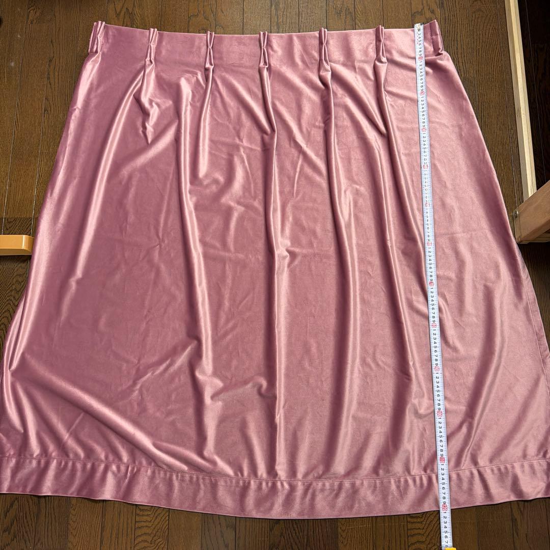 値下げしました！　 シャビー ベルベット ドレープカーテン パールローズ