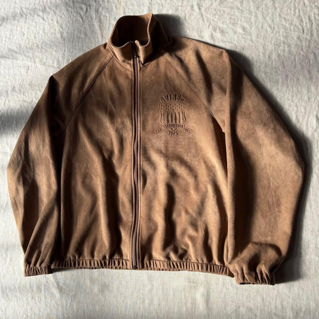 AVIREX フェイクスウェード セットアップ ジャージ ベロア ベージュ
