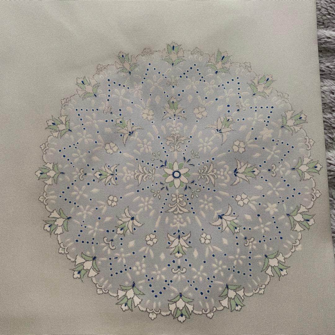 名古屋帯開き仕立て　正絹伊と幸薄パールグレー色