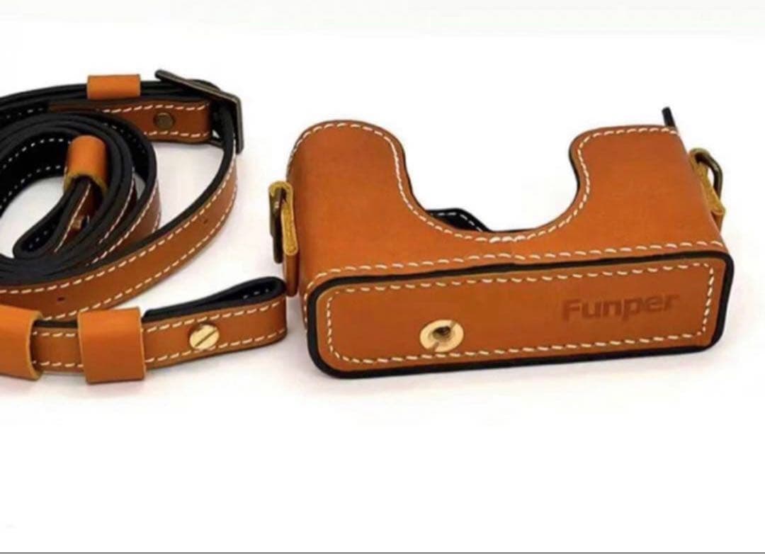 新品 本革 カメラケースとストラップ CONTAX T3用