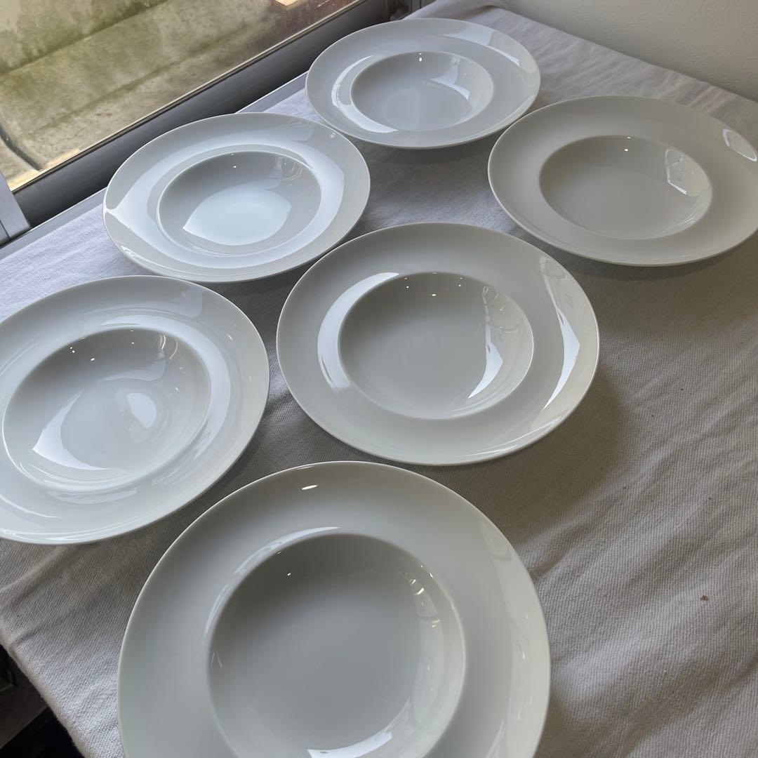 リチャードジノリ　インペロホワイト　6セット　白磁　スーププレート 26cm