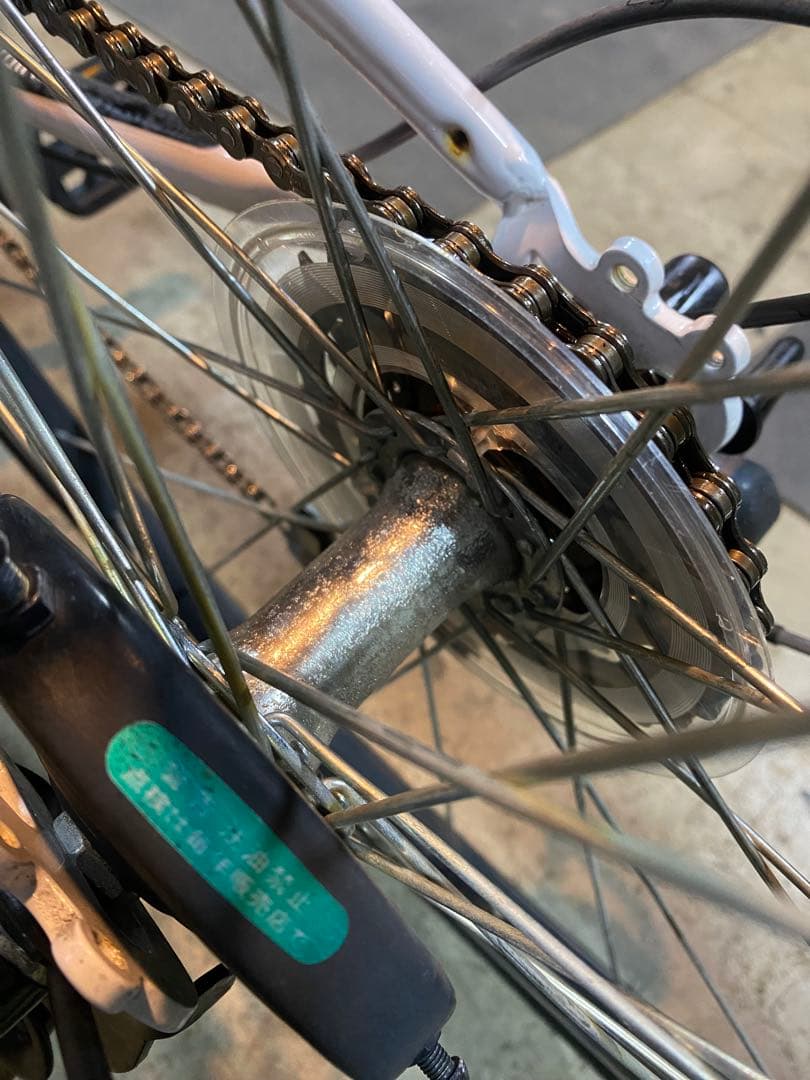 整備済 クロスバイク 自転車 子供 白 24インチ 美品 綺麗 ホワイト