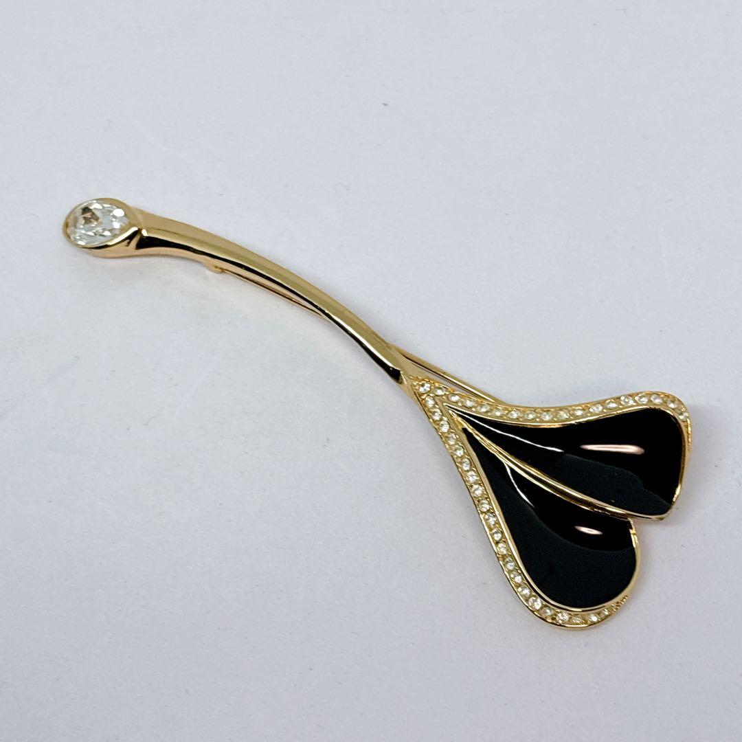 Dior ディオール ゴールド ラインストーン ヴィンテージ ブローチ