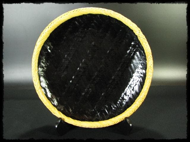 田中 篁斎 宗全好 平 炭斗 炉風炉 一双 網代 茶道具 炭道具 f137