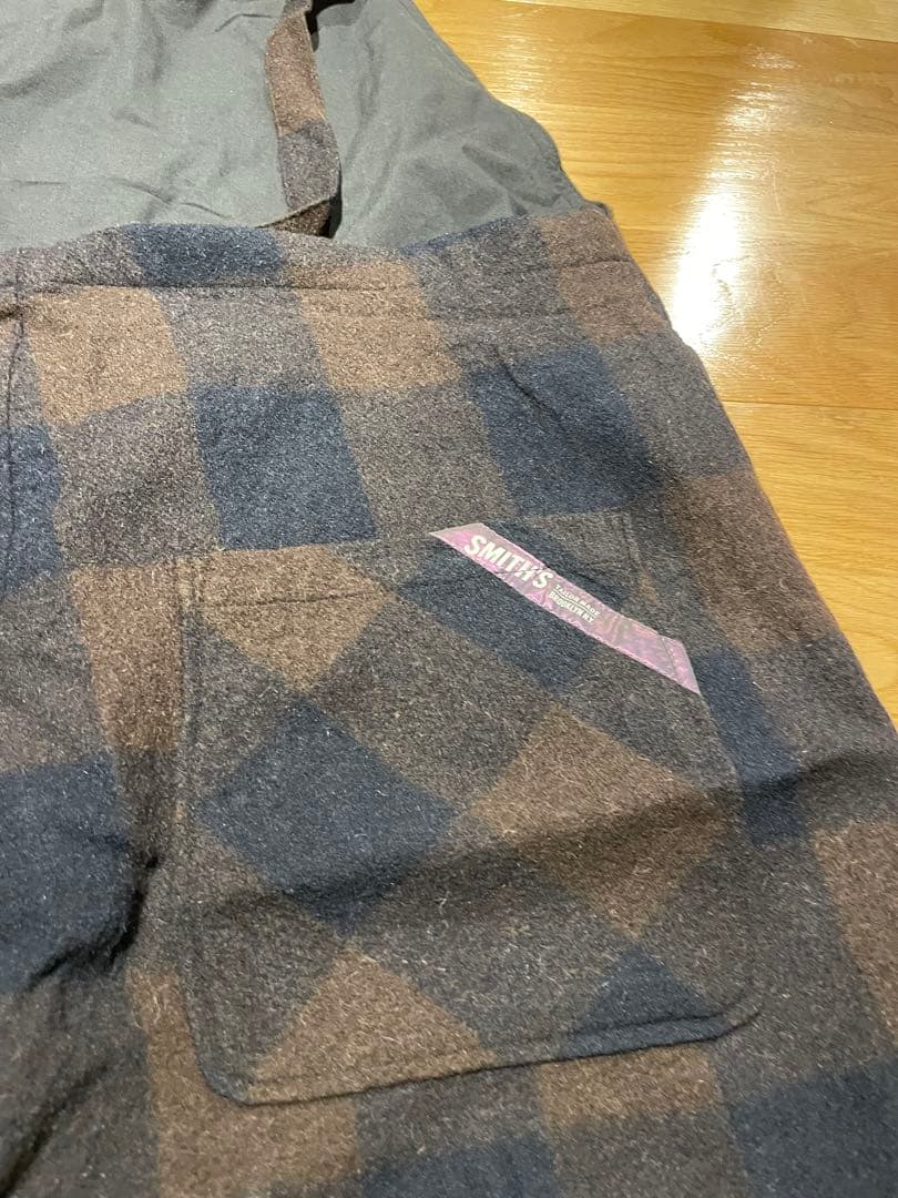 デカサイ　タグ付き SMITH'S　ブラック チェック オーバーオール