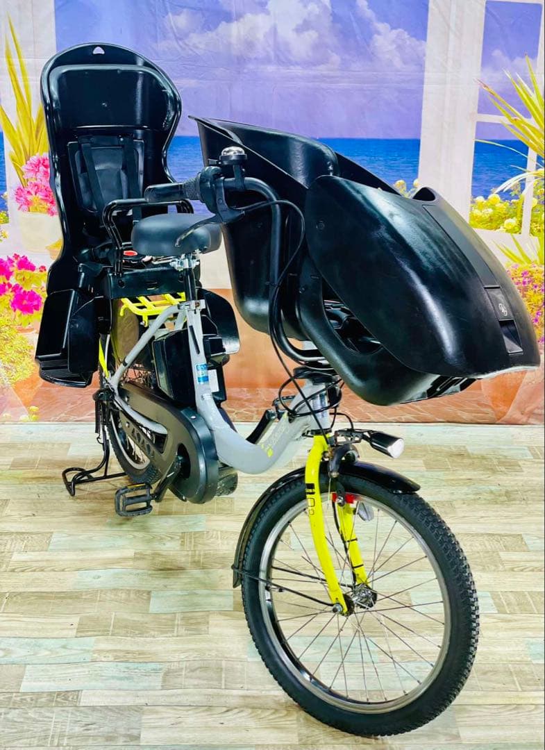 パスキス12AH⭐️激レアモデル！ヤマハ子供乗せ電動アシスト自転車Y3102