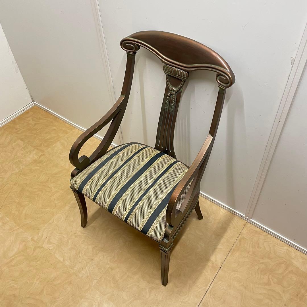 アンティーク調アームチェア② ダイニングチェア チェア 椅子 イス ロココ調