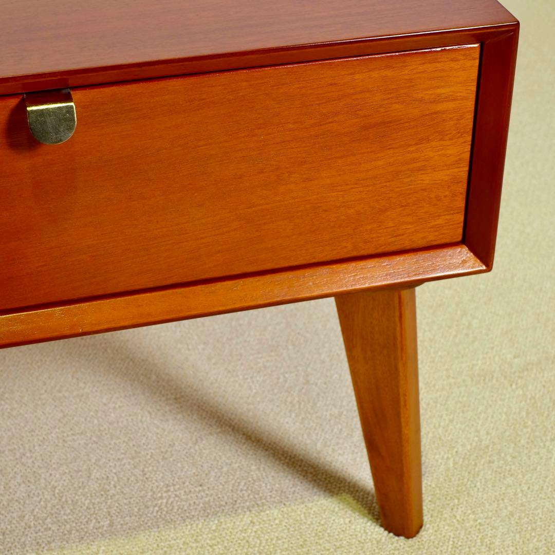 M 新品 北欧 センターテーブル ローテーブル 木製 机 座卓 引き出し 赤茶色