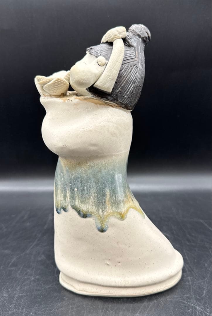 c512　砥部焼　森元青芳　念ずれば花ひらく