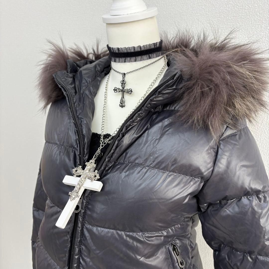 DUVETICA ファー付きダウン 定価13万 Y2K size40短丈 光沢