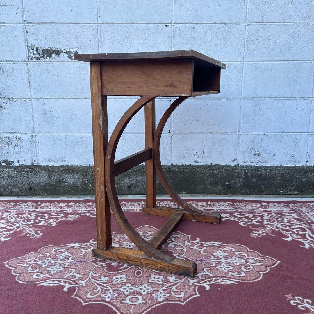 古家具アンティーク品◾️昔の古い木製机 サイドテーブル ディスプレイ台