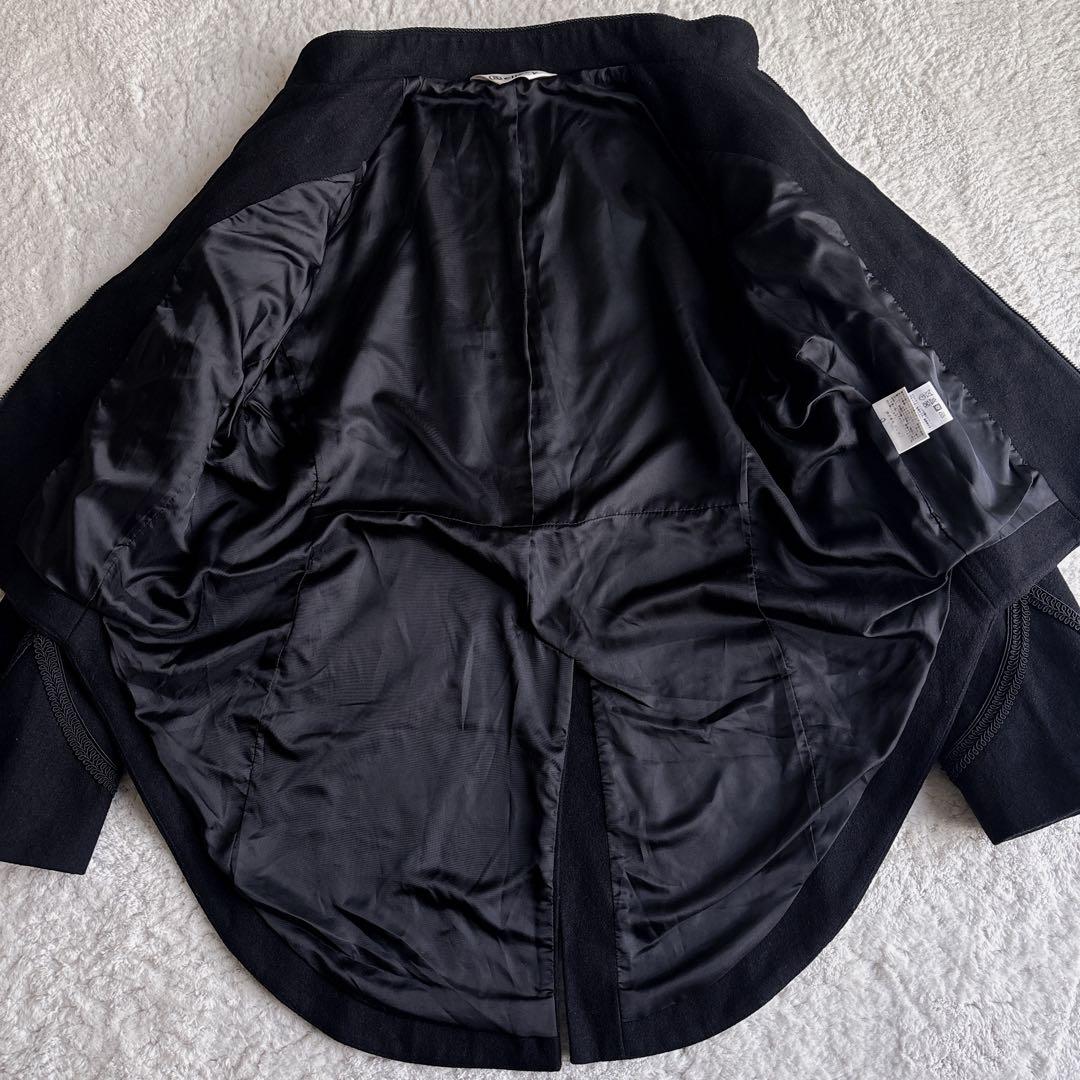 【希少】&ellecy ナポレオンジャケットコート　ウール 黒　M