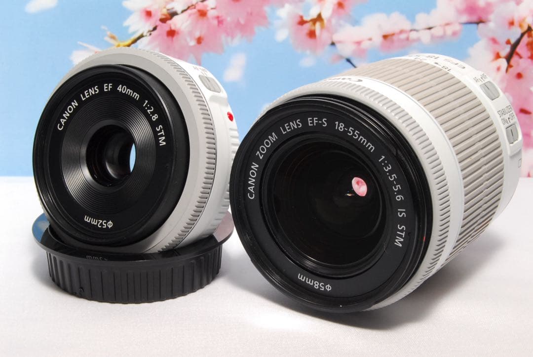 レンズ2本付き❤️Canon Kiss X7❤️ホワイト❤️ダブルレンズキット