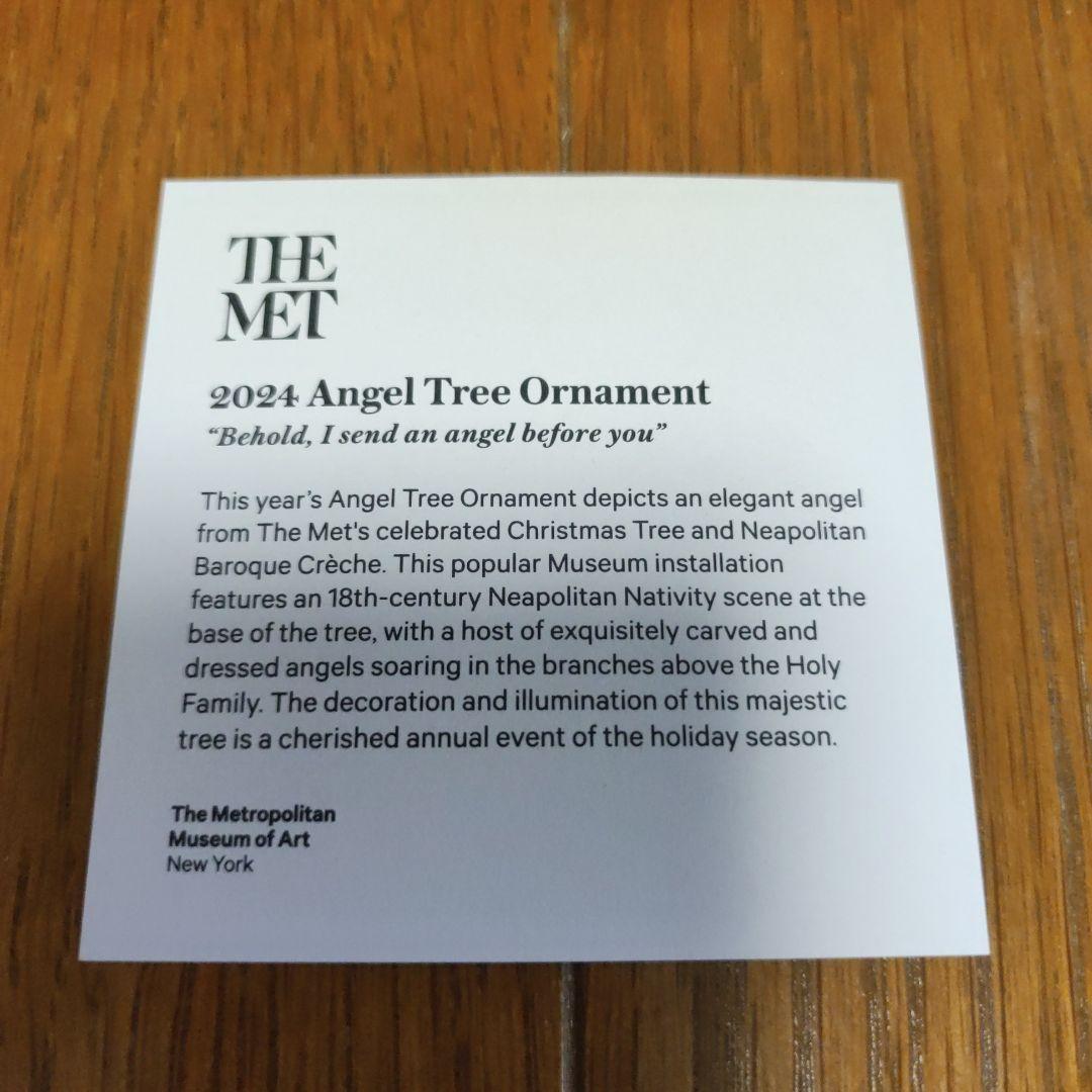 THE MET ニューヨーク 2024年エンジェルツリーオーナメント