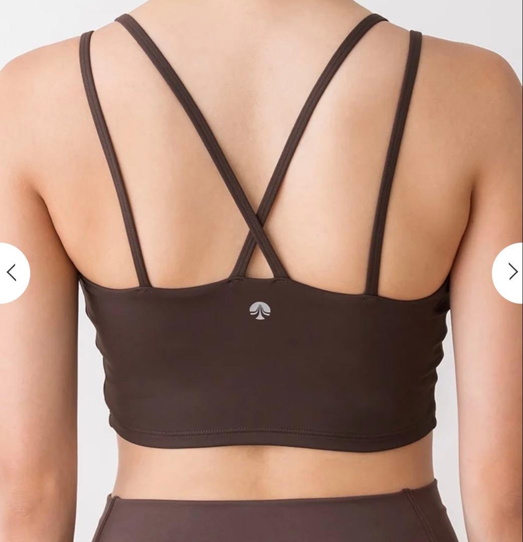 新品♡ 【SUKALA】ブラトップ付きフラワーレーストップス　ヨガウェア　LL