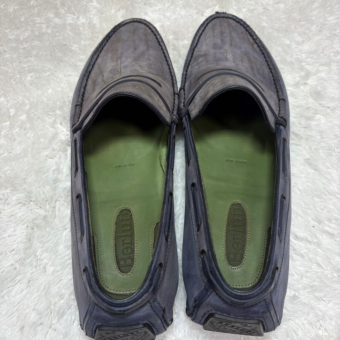 極美品/純正ツリー付 ベルルッティ カリグラフィー ドライビングシューズ 9.5