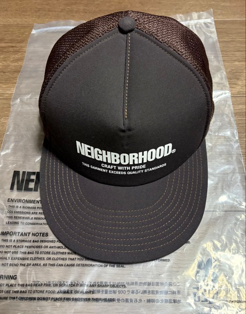 NEIGHBORHOODメッシュキャップ　ブラウン