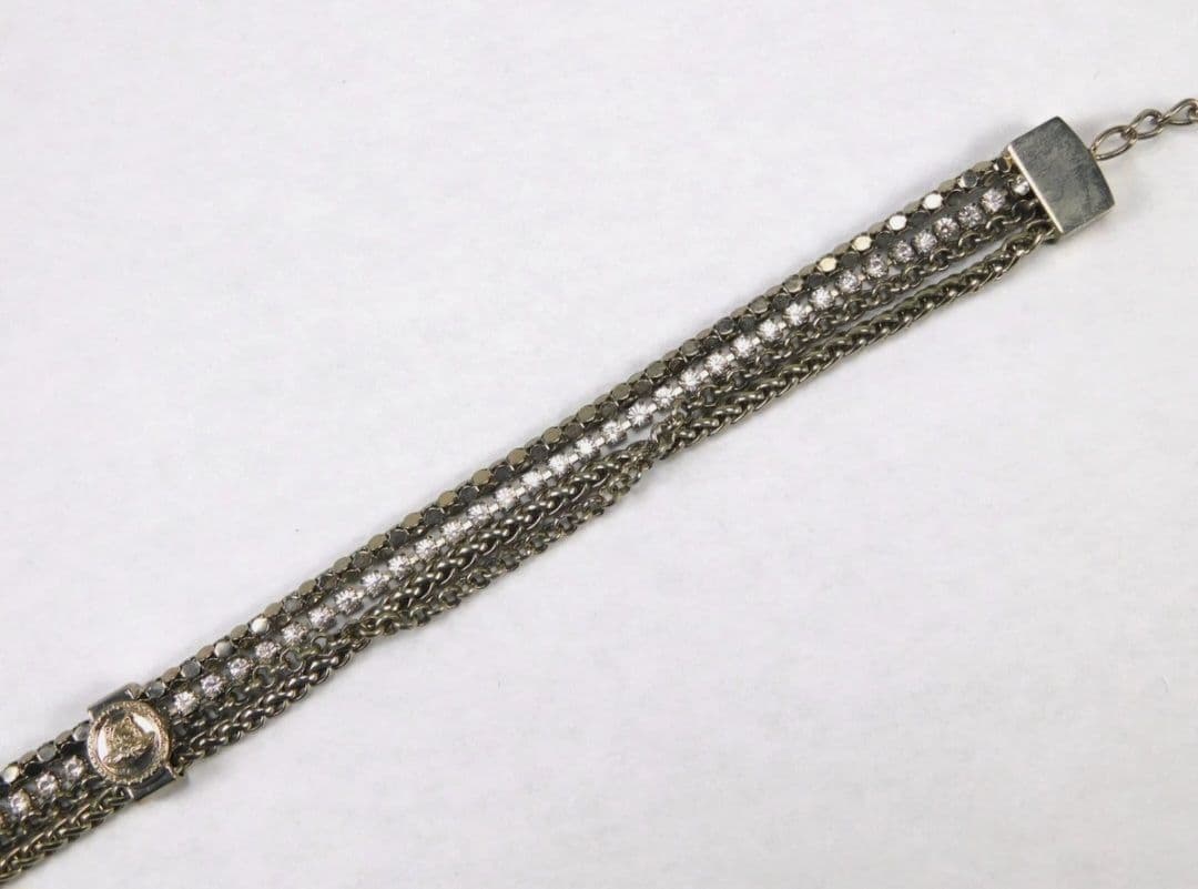 VERSACE メデューサ ラインストーン マルチストランドチェーンベルト